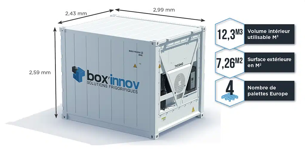 dimensions conteneur reefer 10 pieds