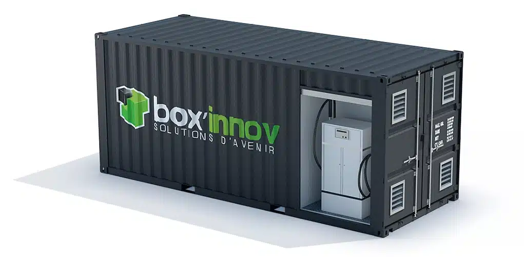 Container aménagé en station carburant pour station essence mobile